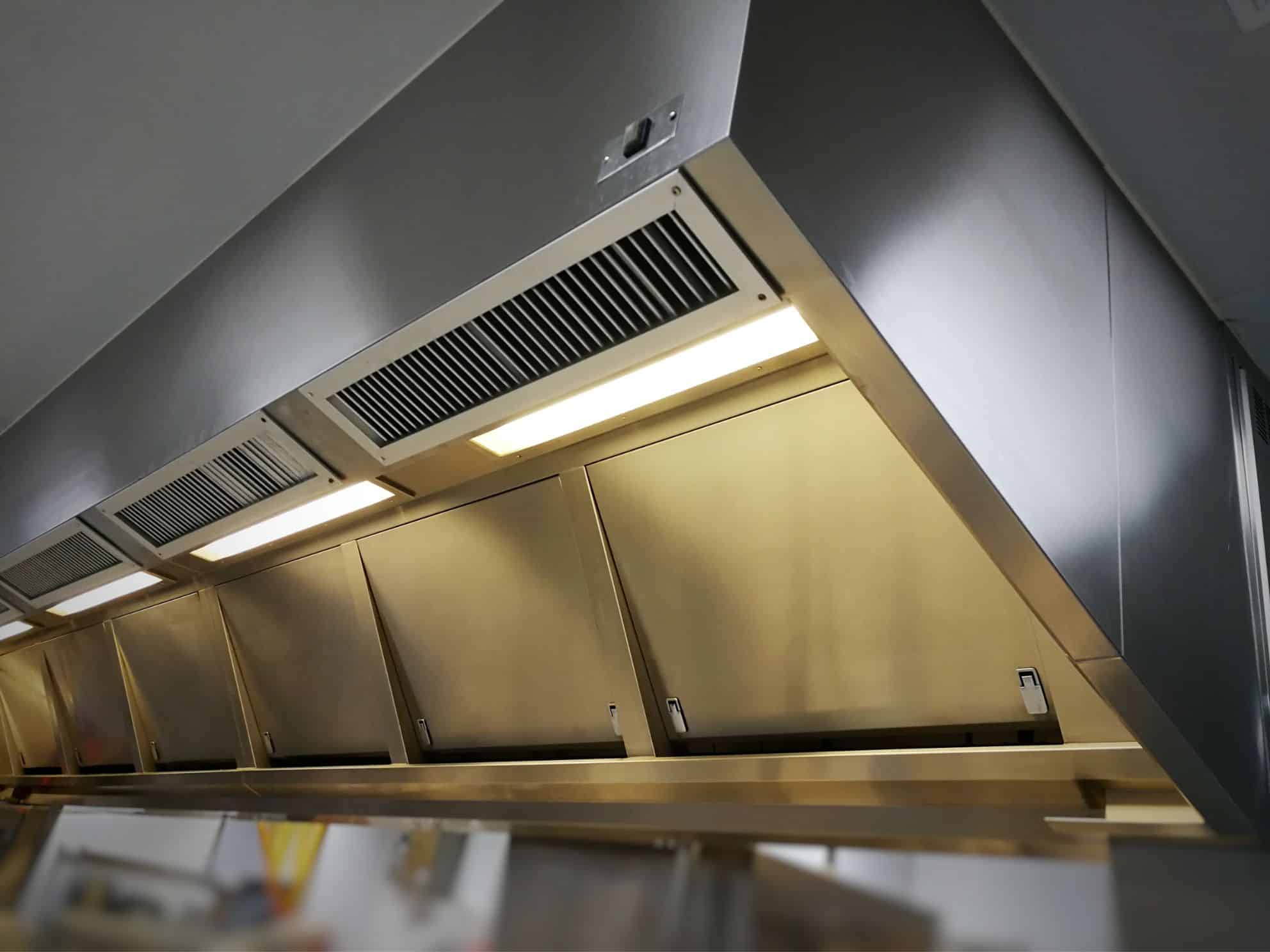 Commercial Kitchen Extractor Fan Ventilation with hood